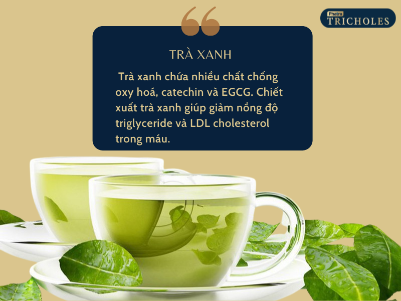trà xanh giúp giảm mỡ máu